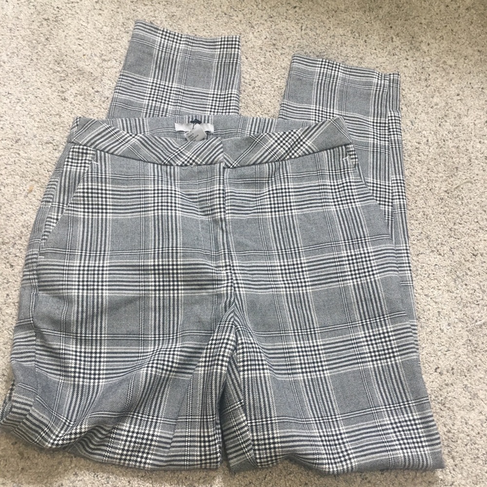 H&M plaid pants!